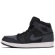 Nike Air Jordan 1 Retro Mid Black Dark Grey Homme/Femme Chaussure 554724-041