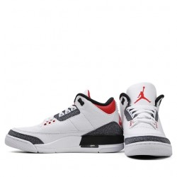 Air Jordan 3 Retro SE "Fire Red Denim" 2020 Homme/Femme Chaussure CZ6431-100