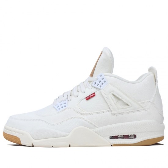 Air Jordan 4 Retro Levis White Homme/Femme Chaussure AO2571-100