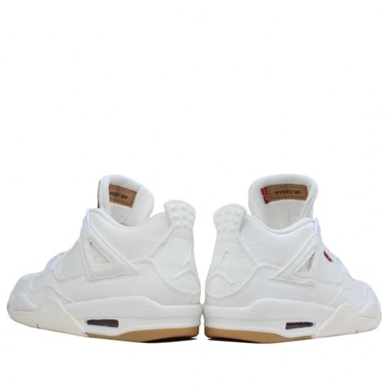 Air Jordan 4 Retro Levis White Homme/Femme Chaussure AO2571-100