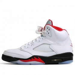 Air Jordan 5 Retro "Fire Red Silver Tongue" 2020 Homme Chaussure DA1911-102