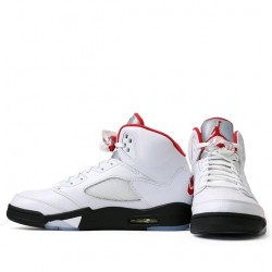 Air Jordan 5 Retro "Fire Red Silver Tongue" 2020 Homme Chaussure DA1911-102