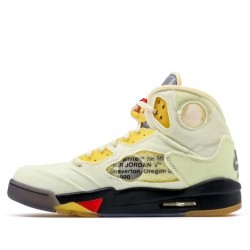 Air Jordan 5 Retro "OFF-WHITE Sail" Homme Chaussure DH8565-100