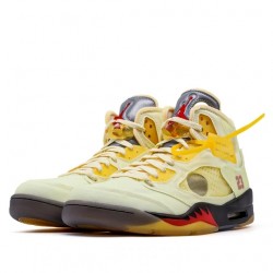 Air Jordan 5 Retro "OFF-WHITE Sail" Homme Chaussure DH8565-100