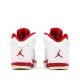 Air Jordan 5 Retro White Pink Red Homme/Femme Chaussure 440892-106