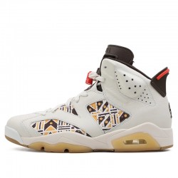 Air Jordan 6 Retro "Quai 54 Sail Brown 2020" Femme/Homme Chaussure CZ4152-100