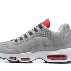 Nike Air Max 95 TT Gris Blanc and Rouge Chaussure Homme 