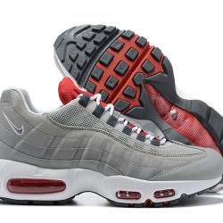 Nike Air Max 95 TT Gris Blanc and Rouge Chaussure Homme 