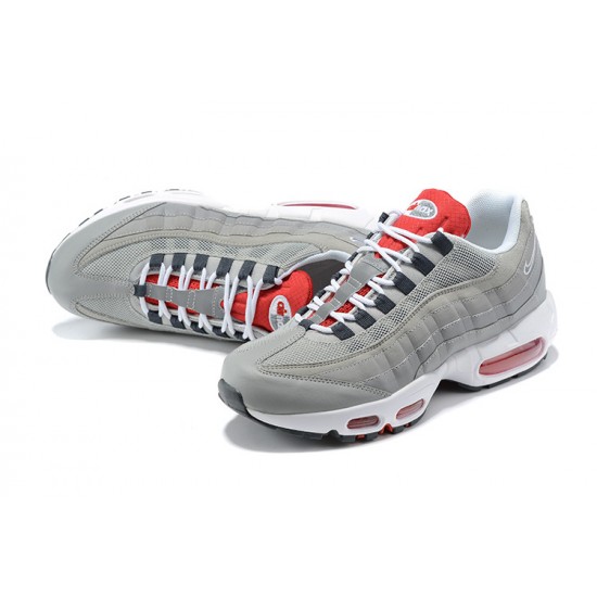 Nike Air Max 95 TT Gris Blanc and Rouge Chaussure Homme