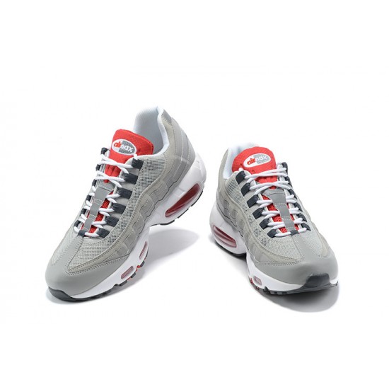 Nike Air Max 95 TT Gris Blanc and Rouge Chaussure Homme