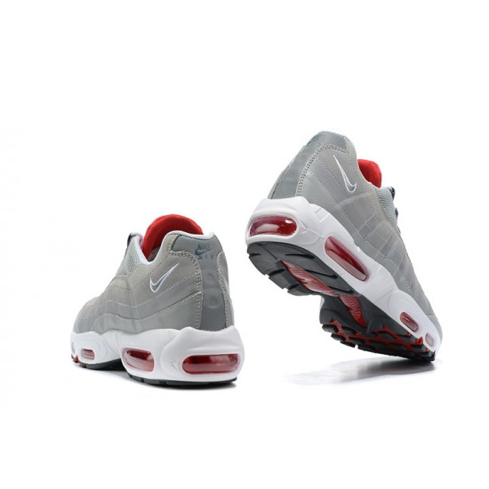 Nike Air Max 95 TT Gris Blanc and Rouge Chaussure Homme