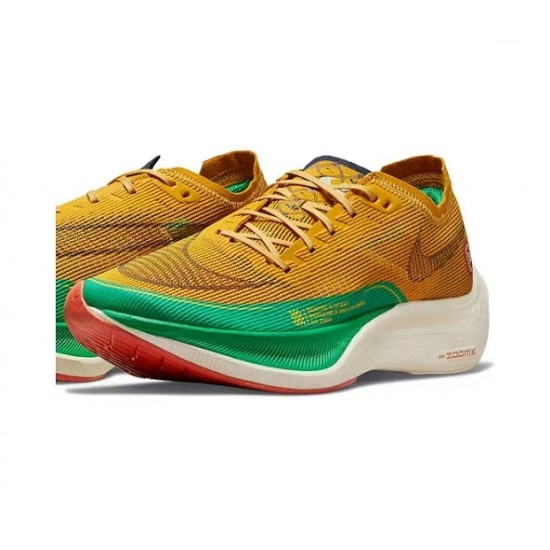 Nike ZoomX VaporFly NEXT% Jaune Vert Chaussure Homme