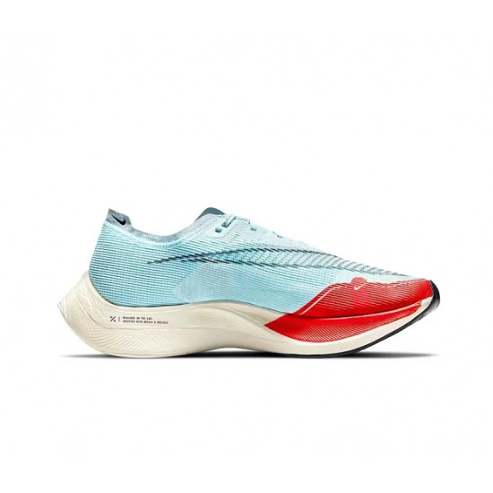 Nike ZoomX VaporFly NEXT% Bleu Rouge Chaussure Femme/Homme