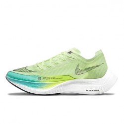 Nike ZoomX VaporFly NEXT% Vert and Bleu Chaussure Femme/Homme