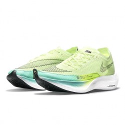 Nike ZoomX VaporFly NEXT% Vert and Bleu Chaussure Femme/Homme