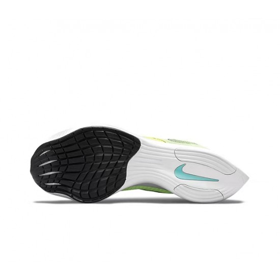 Nike ZoomX VaporFly NEXT% Vert and Bleu Chaussure Femme/Homme