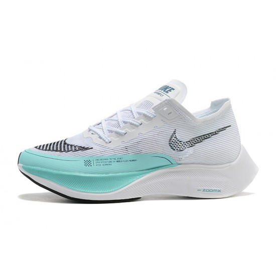 Nike ZoomX VaporFly NEXT% Blanc Bleu Chaussure Femme/Homme