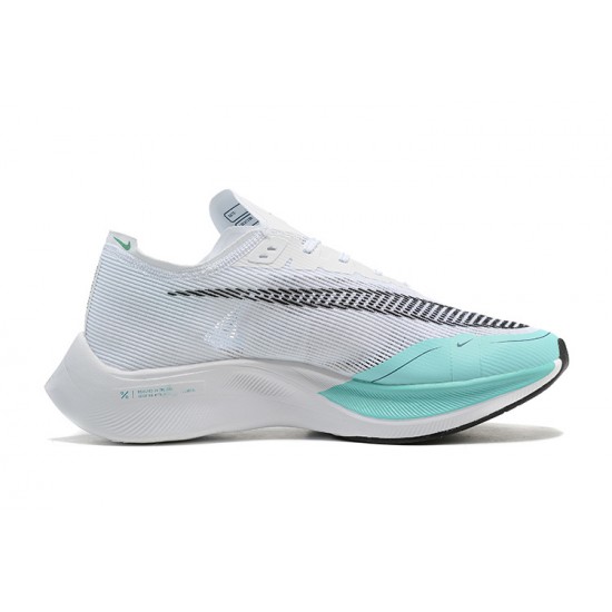 Nike ZoomX VaporFly NEXT% Blanc Bleu Chaussure Femme/Homme