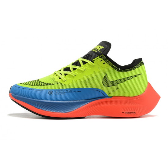 Nike ZoomX VaporFly NEXT% Jaune Bleu Chaussure Femme/Homme