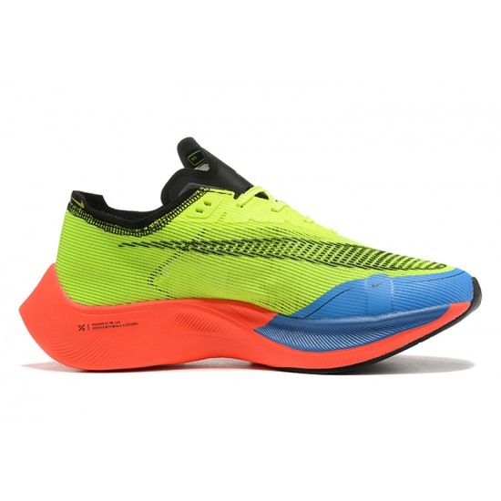 Nike ZoomX VaporFly NEXT% Jaune Bleu Chaussure Femme/Homme